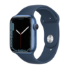 Apple Watch Series 7 GPS 45mm Blue Aluminum Case with Abyss Blue Sport Band (MKUW3, MKN83)