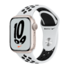 Apple Watch Nike Series 7 GPS 45mm Starlight Aluminum Case with Pure Platinum/Black Nike Sport Band (MKNA3)
