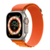 Apple Watch Ultra GPS + Cellular 49mm Titanium Case with Orange Alpine Loop – Large (MQEV3/MQFM3)