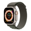Apple Watch Ultra GPS + Cellular 49mm Titanium Case with Green Alpine Loop – Medium (MQEW3/MQFN3)