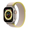 Apple Watch Ultra GPS + Cellular 49mm Titanium Case with Yellow/Beige Trail Loop – M/L (MQF23/MQFU3)