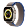 Apple Watch Ultra GPS + Cellular 49mm Titanium Case with Blue/Gray Trail Loop – S/M (MNHE3/MNHL3)