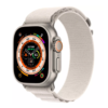 Apple Watch Ultra GPS + Cellular 49mm Titanium Case with Starlight Alpine Loop – Large (MQF13/MQFT3)