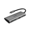 WiWU Alpha A831HRT 8 in 1 USB-C Hub Gray